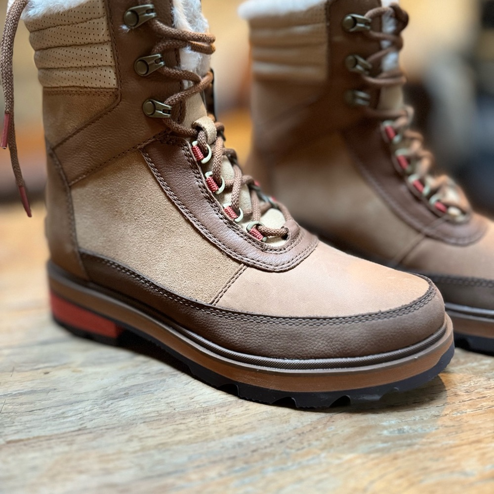 Brand New SOREL Lennox Waterproof Lace-up Tan Boot